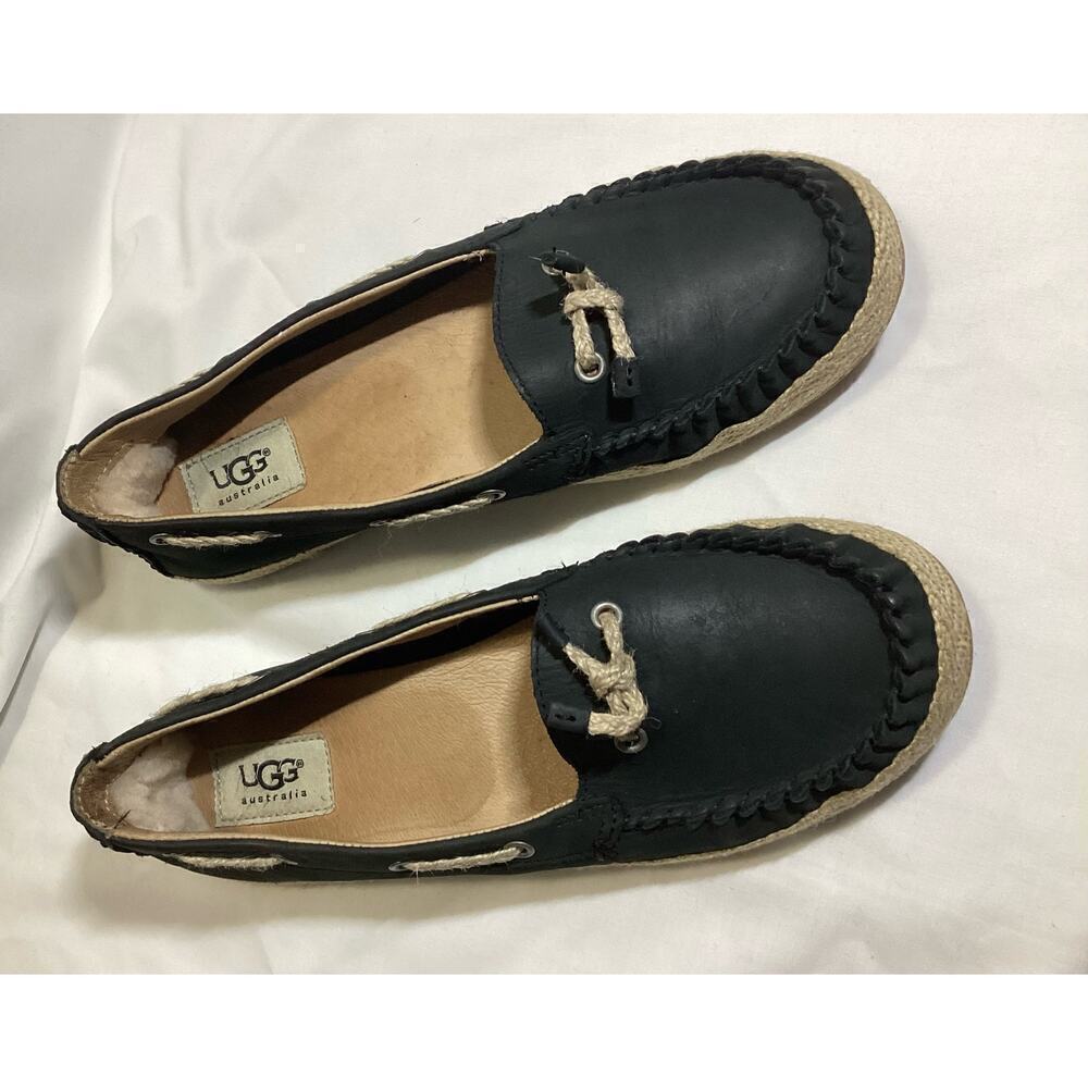 UGG leather flats/loafers in blue
